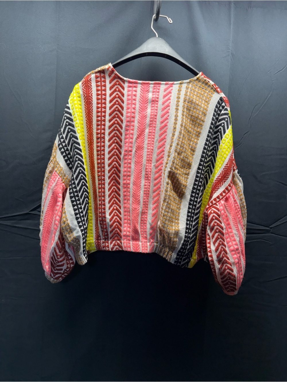 ivy jane Multicolor Striped Button-Front Top Sz M (15z7) - Picture 4 of 5